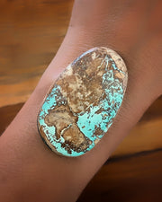 Made-to-order statement cuff with turquoise