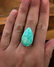ITEM #23: MADE-TO-ORDER TURQUOISE RING IN SILVER (ADJ. 10-12)