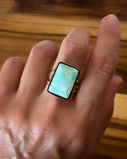 Turquoise ring, cuff, or necklace in 14K gold-fill