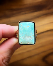 Turquoise ring, cuff, or necklace in 14K gold-fill