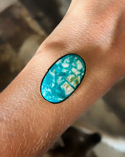 Turquoise ring, cuff, or necklace in 14K gold-fill