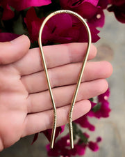 Made-to-order stamped brass hair fork