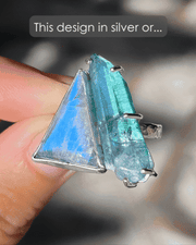 Semi-custom turquoise & quartz ring, cuff, or necklace